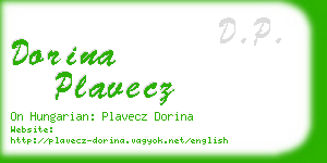 dorina plavecz business card